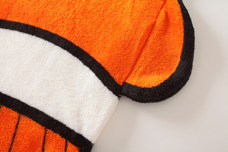 HKM-387091 Infant Soft Coral Pattern Cartoon Clown Fish Plush Sleeping Bag with Anti-Kick Design