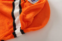 HKM-387091 Infant Soft Coral Pattern Cartoon Clown Fish Plush Sleeping Bag with Anti-Kick Design