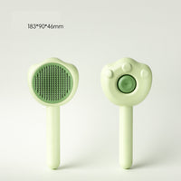 HKM-387091 Self-Cleaning Pet Grooming Comb for Cats with Comfortable Handle, Hair Remover Brush