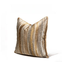 HKM-387219 Champagne Gold Striped Pillowcase for Modern Minimalist Living Room and Bedroom Décor