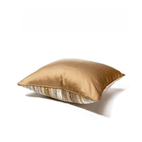 HKM-387219 Champagne Gold Striped Pillowcase for Modern Minimalist Living Room and Bedroom Décor