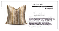HKM-387219 Champagne Gold Striped Pillowcase for Modern Minimalist Living Room and Bedroom Décor