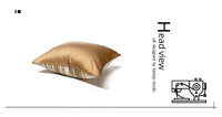 HKM-387219 Champagne Gold Striped Pillowcase for Modern Minimalist Living Room and Bedroom Décor