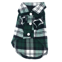 HKM-387283 Classic Plaid Cotton Shirt for Dogs – Spring and Summer Style