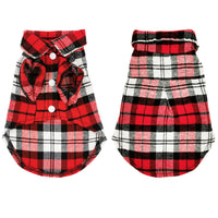 HKM-387283 Classic Plaid Cotton Shirt for Dogs – Spring and Summer Style