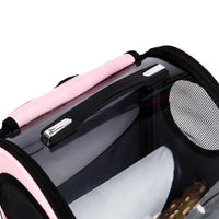HKM-387347 Foldable Breathable Pet Bag with Geometric Pattern for Easy Travel