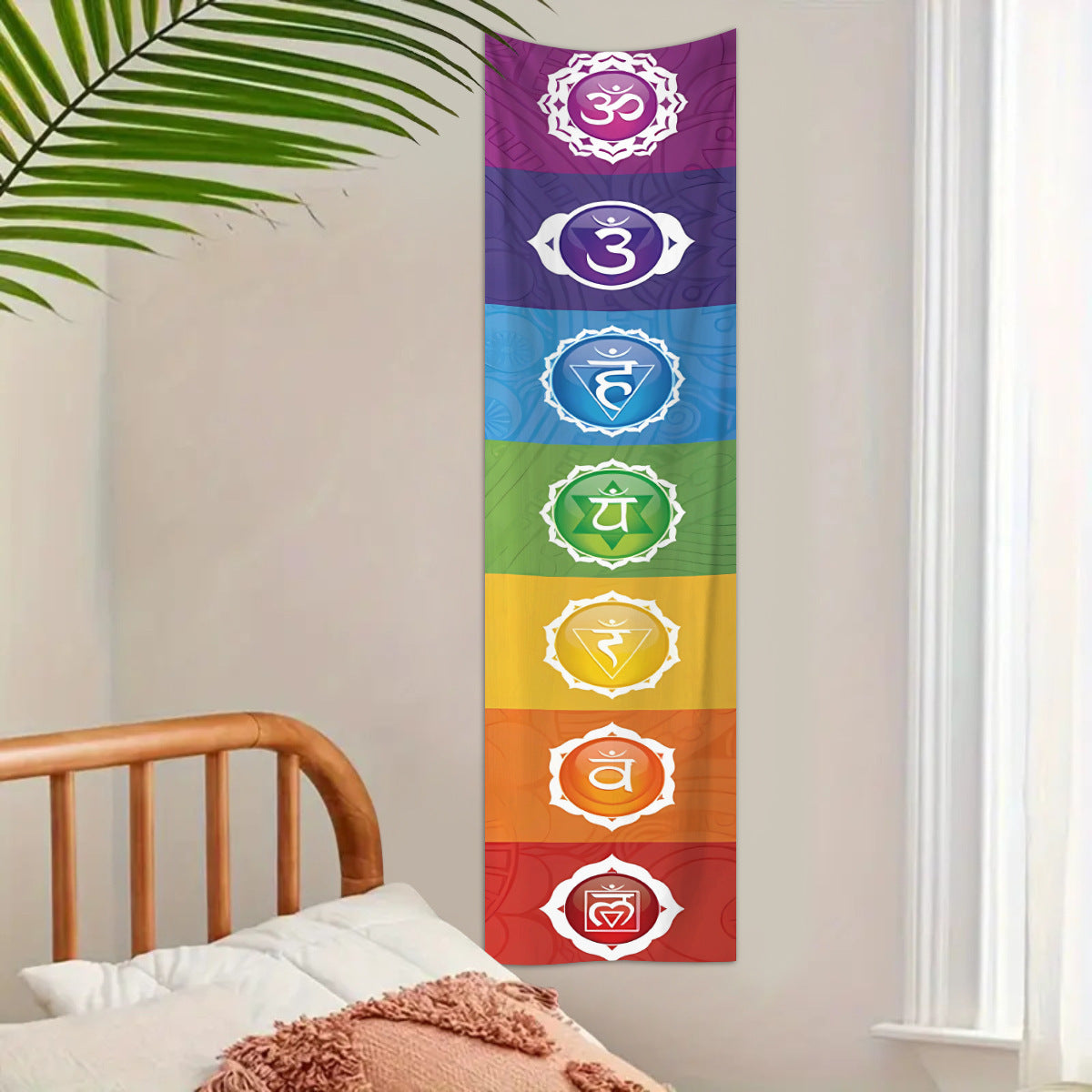 HKM-387347 Geometric Abstract Mysterious Meditation Tapestry - Nordic Style Polyester Fiber, Rectangular, 150x40cm