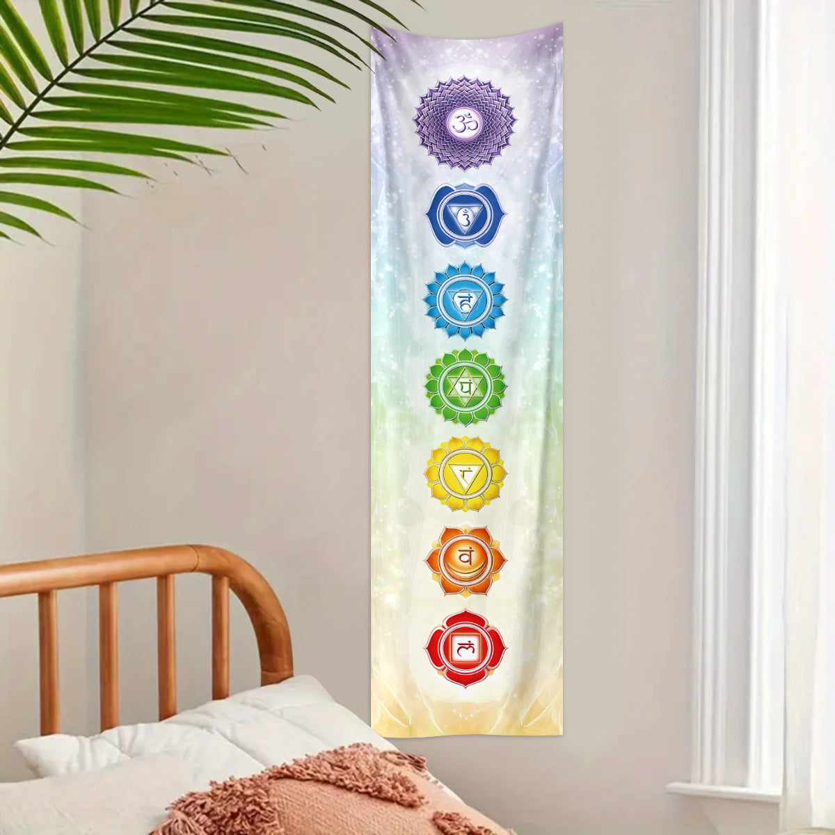 HKM-387347 Geometric Abstract Mysterious Meditation Tapestry - Nordic Style Polyester Fiber, Rectangular, 150x40cm