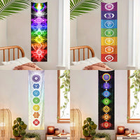 HKM-387347 Geometric Abstract Mysterious Meditation Tapestry - Nordic Style Polyester Fiber, Rectangular, 150x40cm