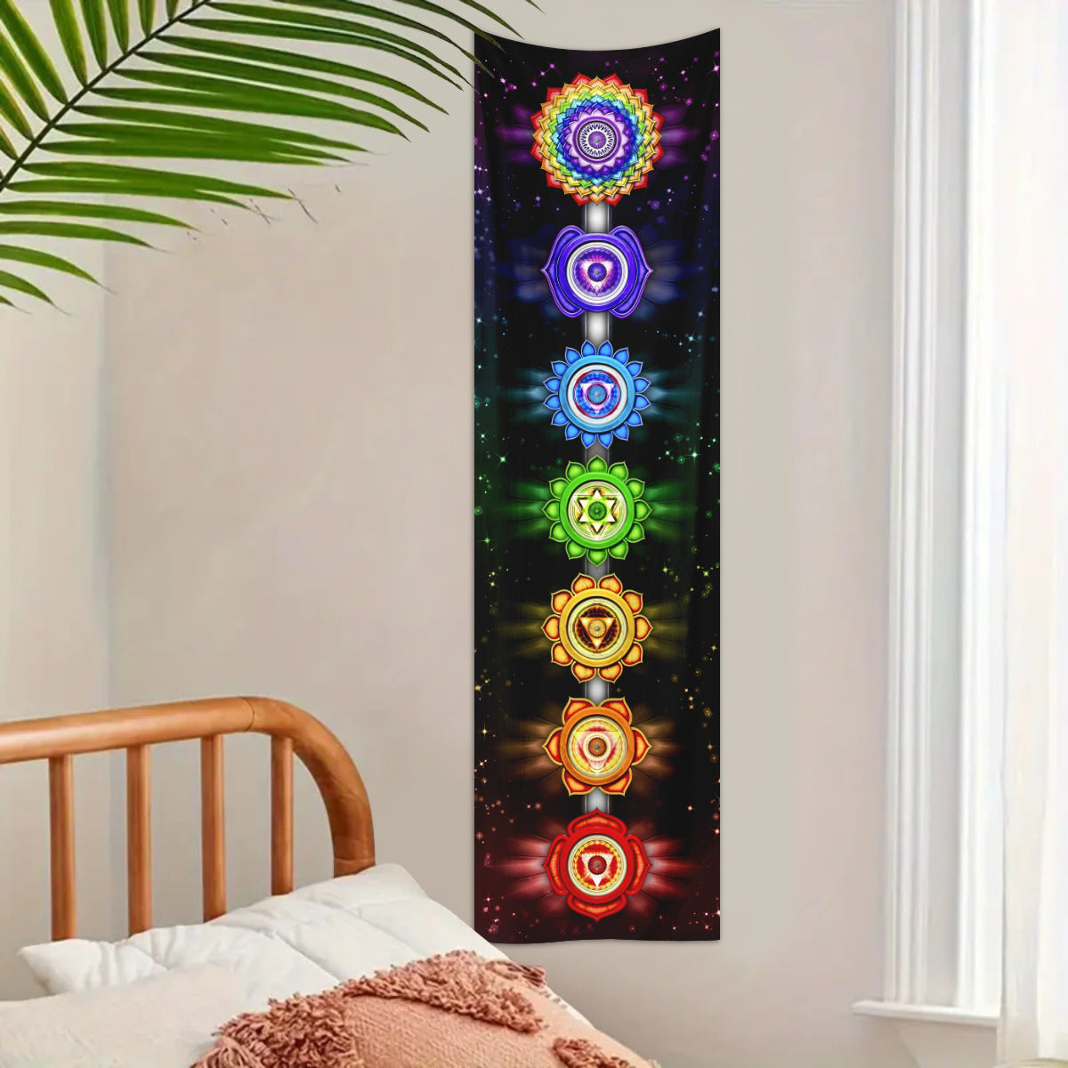 HKM-387347 Geometric Abstract Mysterious Meditation Tapestry - Nordic Style Polyester Fiber, Rectangular, 150x40cm