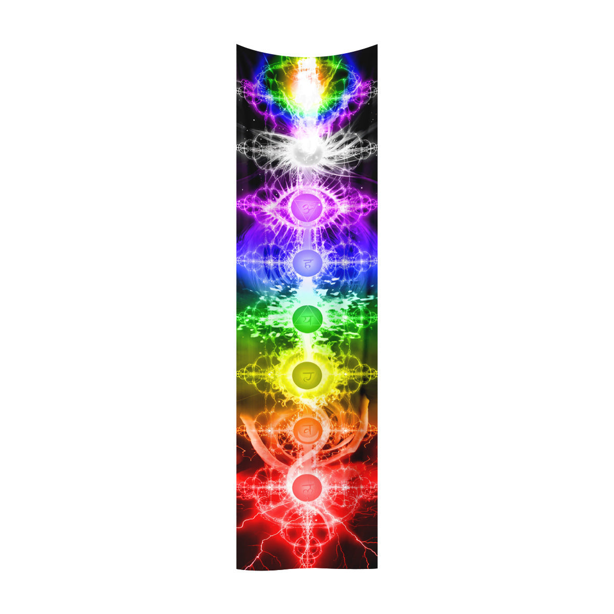 HKM-387347 Geometric Abstract Mysterious Meditation Tapestry - Nordic Style Polyester Fiber, Rectangular, 150x40cm