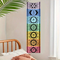 HKM-387347 Geometric Abstract Mysterious Meditation Tapestry - Nordic Style Polyester Fiber, Rectangular, 150x40cm