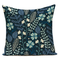 HKM-387539 Ink Painting Floral Cushion Cover - Peach Skin Fabric, 45x45 cm