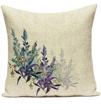HKM-387539 Ink Painting Floral Cushion Cover - Peach Skin Fabric, 45x45 cm