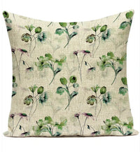 HKM-387539 Ink Painting Floral Cushion Cover - Peach Skin Fabric, 45x45 cm