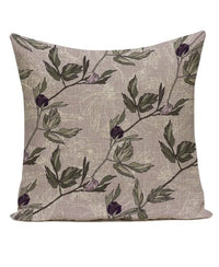 HKM-387539 Ink Painting Floral Cushion Cover - Peach Skin Fabric, 45x45 cm