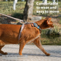 HKM-387603 Adjustable Anti-Loose PU Leather Dog Harness with Hand Grip Leash