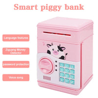 HKM-387667 Coded Lock Electronic Money Box with Light and Music for Kids