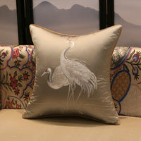 HKM-387731 Crane Pattern Polyester Cushion Cover for Home Decor - Various Sizes Available