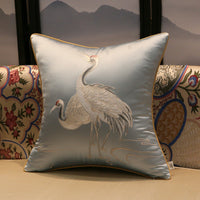 HKM-387731 Crane Pattern Polyester Cushion Cover for Home Decor - Various Sizes Available