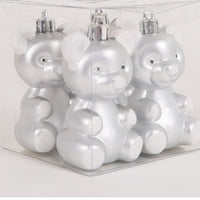 HKM-388179 Christmas Ornaments Set - Reindeer, Gingerbread Man, and Bear Charms in Various Colors