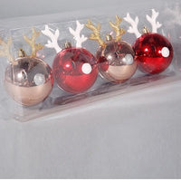 HKM-388179 Christmas Ornaments Set - Reindeer, Gingerbread Man, and Bear Charms in Various Colors