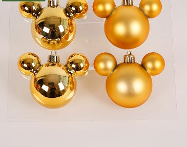 HKM-388179 Christmas Ornaments Set - Reindeer, Gingerbread Man, and Bear Charms in Various Colors
