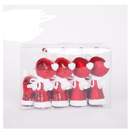 HKM-388179 Christmas Ornaments Set - Reindeer, Gingerbread Man, and Bear Charms in Various Colors