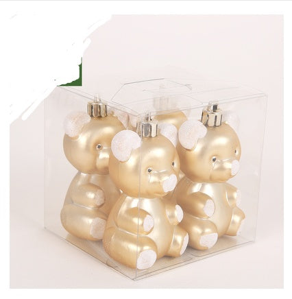 HKM-388179 Christmas Ornaments Set - Reindeer, Gingerbread Man, and Bear Charms in Various Colors