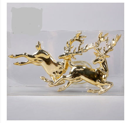 HKM-388179 Christmas Ornaments Set - Reindeer, Gingerbread Man, and Bear Charms in Various Colors