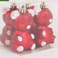 HKM-388179 Christmas Ornaments Set - Reindeer, Gingerbread Man, and Bear Charms in Various Colors