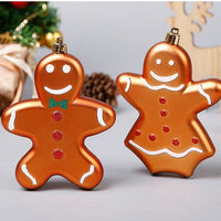 HKM-388179 Christmas Ornaments Set - Reindeer, Gingerbread Man, and Bear Charms in Various Colors