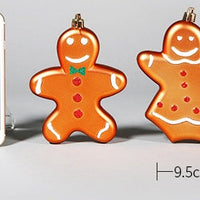 HKM-388179 Christmas Ornaments Set - Reindeer, Gingerbread Man, and Bear Charms in Various Colors