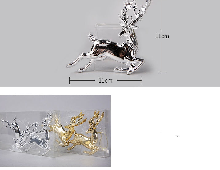 HKM-388179 Christmas Ornaments Set - Reindeer, Gingerbread Man, and Bear Charms in Various Colors