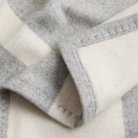 HKM-388243 Modern Solid Color Wool Nap Blanket - Gray & Camel for All Seasons