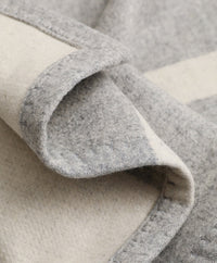 HKM-388243 Modern Solid Color Wool Nap Blanket - Gray & Camel for All Seasons