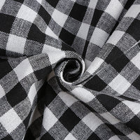 HKM-388243 Small Square Grid Polyester Fabric for Cushion Covers, Bags, and Accessories - 150cm Width