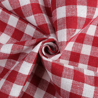 HKM-388243 Small Square Grid Polyester Fabric for Cushion Covers, Bags, and Accessories - 150cm Width