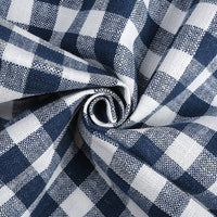 HKM-388243 Small Square Grid Polyester Fabric for Cushion Covers, Bags, and Accessories - 150cm Width