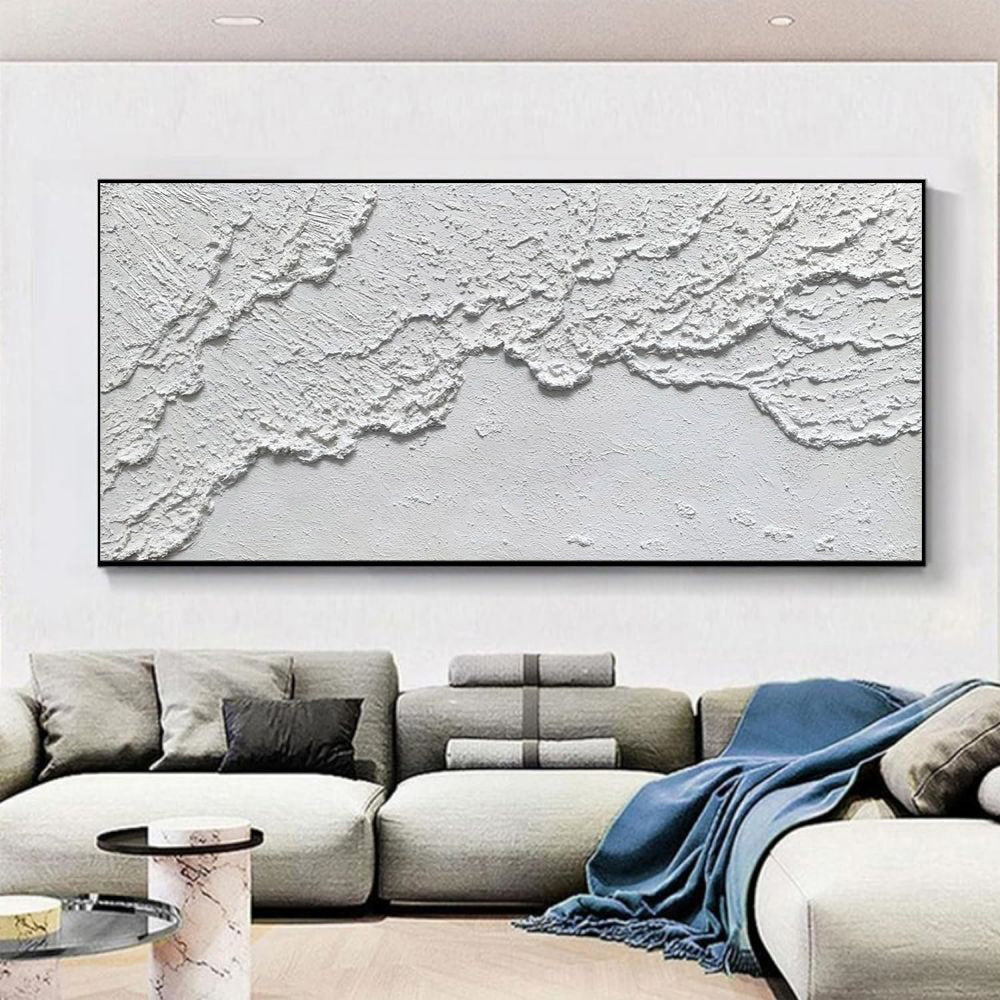 HKM-388499 Hand-Painted Ocean Waves Oil Painting for Living Room Bedroom Wall Art Decor
