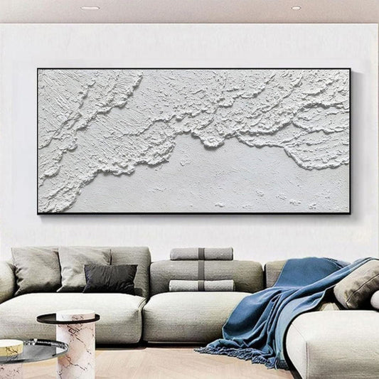 HKM-388499 Hand-Painted Ocean Waves Oil Painting for Living Room Bedroom Wall Art Decor