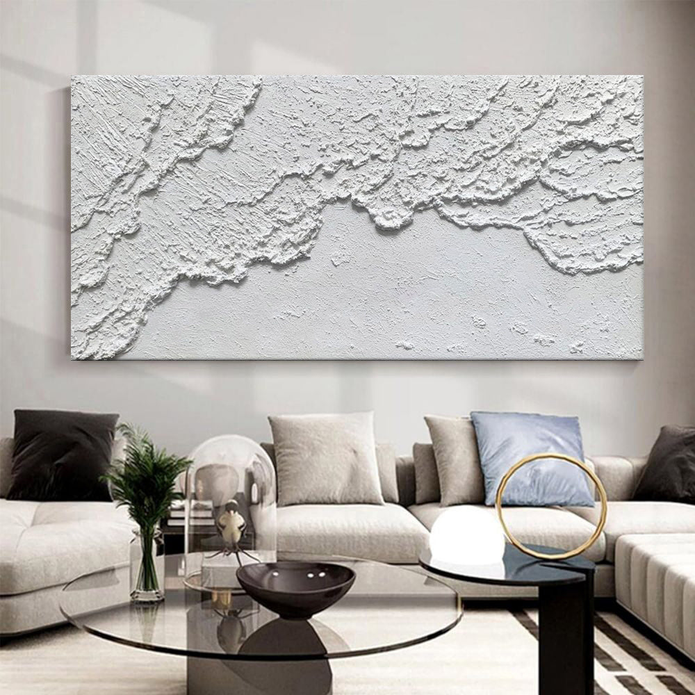 HKM-388499 Hand-Painted Ocean Waves Oil Painting for Living Room Bedroom Wall Art Decor