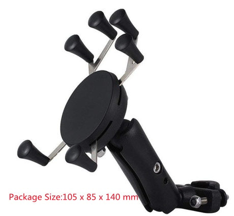 HKM-388627 Mobile Phone Bicycle Mount Bracket - ABS+Silicone - Compatible with Various Models