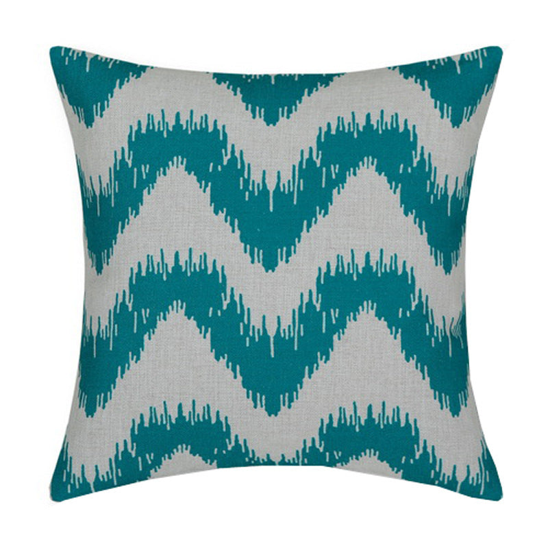 HKM-388691 Geometric Abstract Cotton and Linen Pillow - 45x45cm Filling Material: PP Cotton