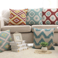 HKM-388691 Geometric Abstract Cotton and Linen Pillow - 45x45cm Filling Material: PP Cotton