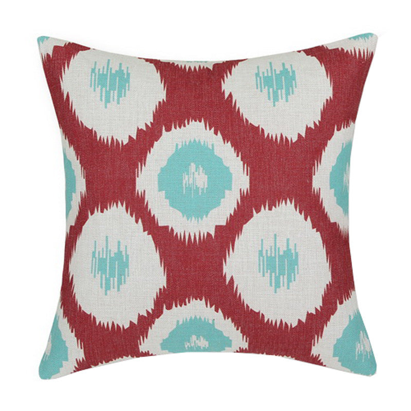 HKM-388691 Geometric Abstract Cotton and Linen Pillow - 45x45cm Filling Material: PP Cotton