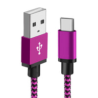 HKM-388755 Nylon Braided Data Cable with Snake Pattern, 3.5mm Diameter, Pure Copper Core, 1-3 Meter Length Options