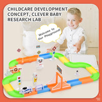 HKM-388819 Electric Train Playset with 51 Pieces for DIY Assembly - Educational Slot Toy for Ages 2 to 4