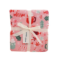 HKM-388883 Soft American Fabric Leisure Blanket - Perfect for Holiday Gifts and Company Events, 270-280gsm