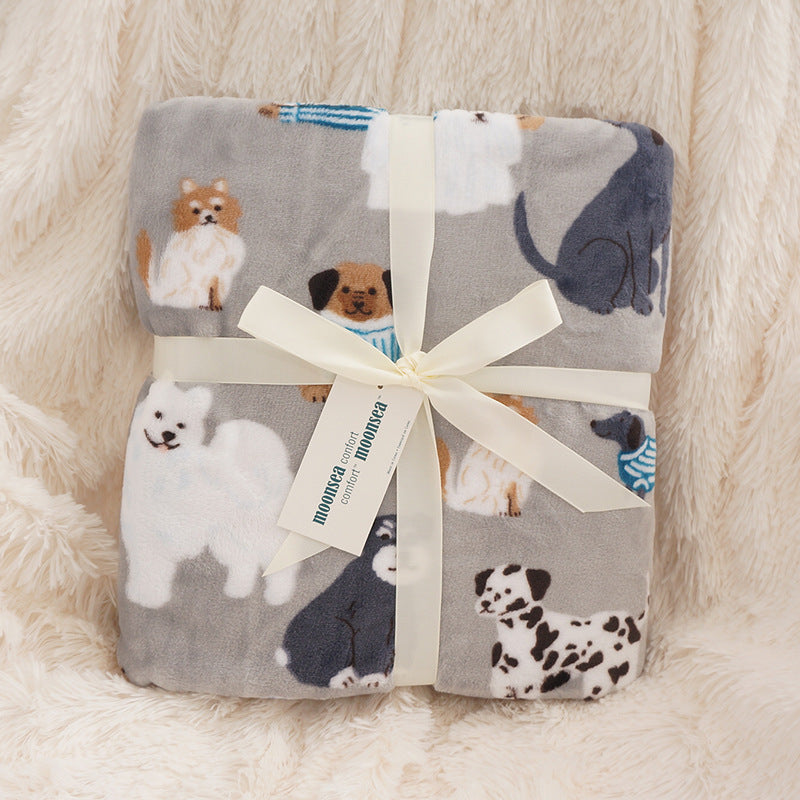 HKM-388883 Soft American Fabric Leisure Blanket - Perfect for Holiday Gifts and Company Events, 270-280gsm